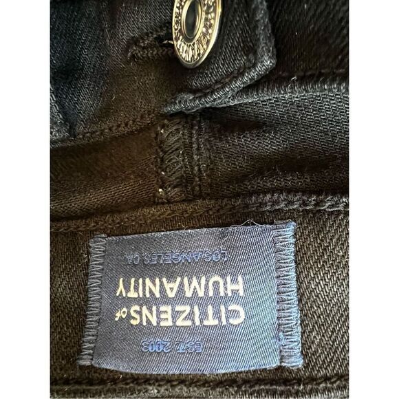 Citizens of Humanity Women's Black Annina Corduroy Wide Leg Pants Size 24 NWOT - Picture 9 of 13